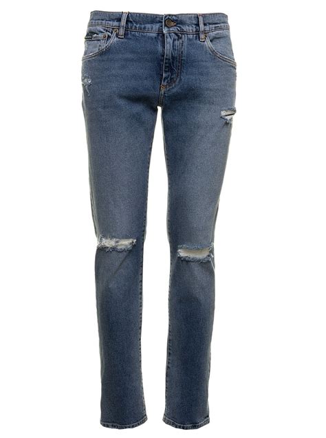 jeans strappati dolce gabbana|Dolce & Gabbana Jeans – Luxury Denim .